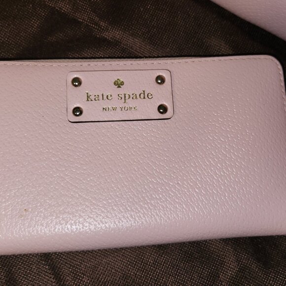 Kate Spade Pink Leather Top Handle Handbag with shoulder strap, matching wallet. - Picture 6 of 10